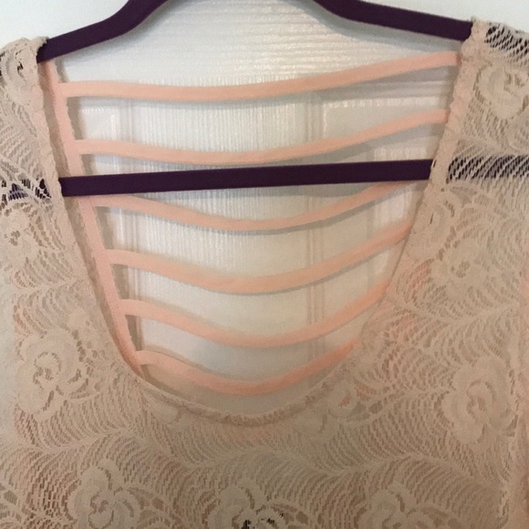 Blush Color Lace Cami Cover Up - Picture 2 of 3